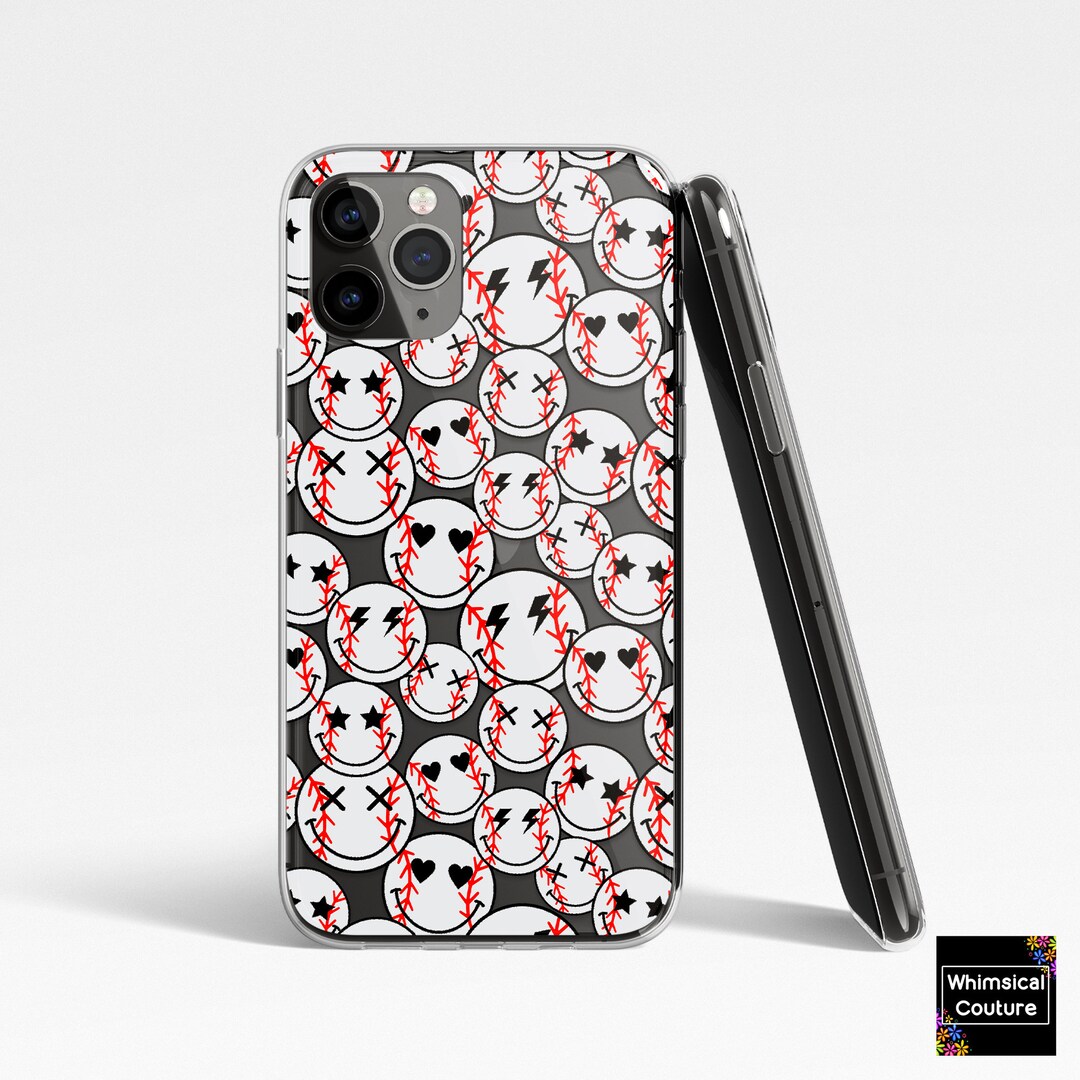 Baseball Clear Case, Case for iPhone 15 14 13 Pro Max 12 Mini 11 7 8 XR