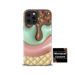 Ice Cream Phone Case, iPhone 14 13 12 Mini Case, iPhone 11 Pro Max Case, Cute Phone Case, Custom phone case, iPhone case, Ice Cream Cone