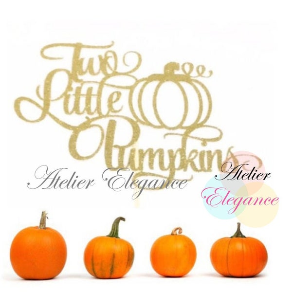 Twins Cake Topper, Two Little Pumpkins Cake Topper, Fall Twins Shower Cake Topper, Baby Boys Cake Topper, Baby Girls Cake Topper, Pumpkin