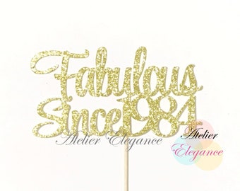 Happy 41st Cupcake Topper,18pcs Straight Outta 1982 Cheer To 41 Years Old Cake Picks...