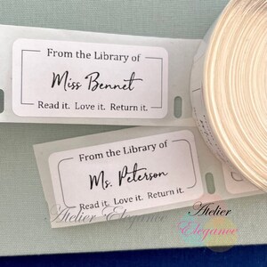 Any Name, From the Library of Labels, Teacher Name Label, Labels, Teacher Labels, Thermal Labels, Thermal Stickers, Customized, Frame