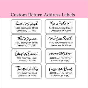 Address Label, Envelope Labels, Return Address Label, Family Address Label, Custom Label, Thermal Labels, Stickers, Customized, Bow, Connect