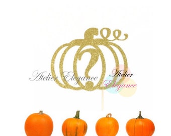 Gender Reveal Cake Topper, Pumpkin Cake Topper, Fall Gender Reveal Cake Topper, It's a Boy, It's a Girl, Pumpkin Gender Reveal Baby Shower