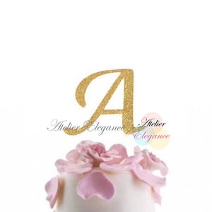 Lots Colors, Monogram Cake Topper, Monogram A Cake Topper, Initials Cake Topper, Personalized Name Cake Topper, Letter Cake Topper, Birthday