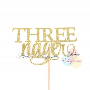 Threenager Cake Topper, 3 Cake Topper, Third Birthday Cake Topper, 3rd Birthday Cake Topper, Kids Birthday Topper, Number 3 Sign, Teen