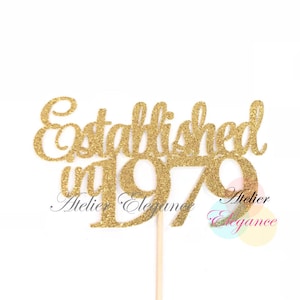 Established In 1979 Cake Topper, Birthday Cake Topper, Birth Year Cake Topper, 46th Birthday Cake Topper, Forty Six Topper, 46 Cake Topper