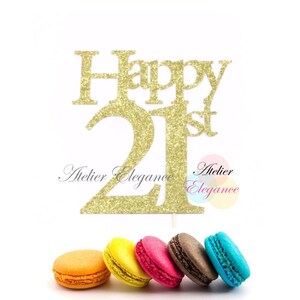 21st Birthday Topper, Birthday Cake Topper, 21st Birthday Party, Happy 21, Twenty One Birthday Topper, Twenty One Birthday, Twenty First