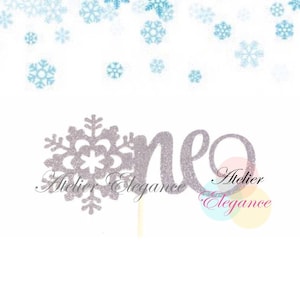 Snowflake One Birthday Cake Topper, 1st Birthday Cake Topper, One Cake Topper, Snowflake Cake Topper, Winter Wonderland Topper, 1st Birthday