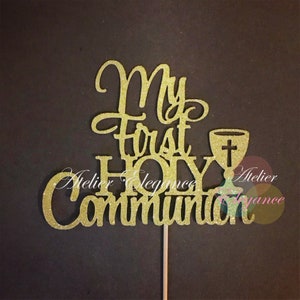 My First Holy Communion Cake Topper, First Communion Cake Topper, God Bless Cake Topper, Baptism Cake Topper, 1st Communion Cake Topper