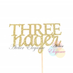 Threenager Cake Topper, 3rd Birthday Cake Topper, Three Cake Topper, Third Birthday Cake Topper, Kids Birthday Topper, Number 3 Sign