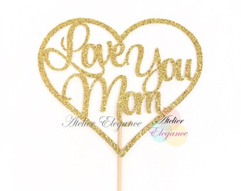 Figurines De Gateau Mummy Nanny Personnalise Love You Mum Anniversaire Meres Jour Cake Topper Pour Maman Decorations Figurines