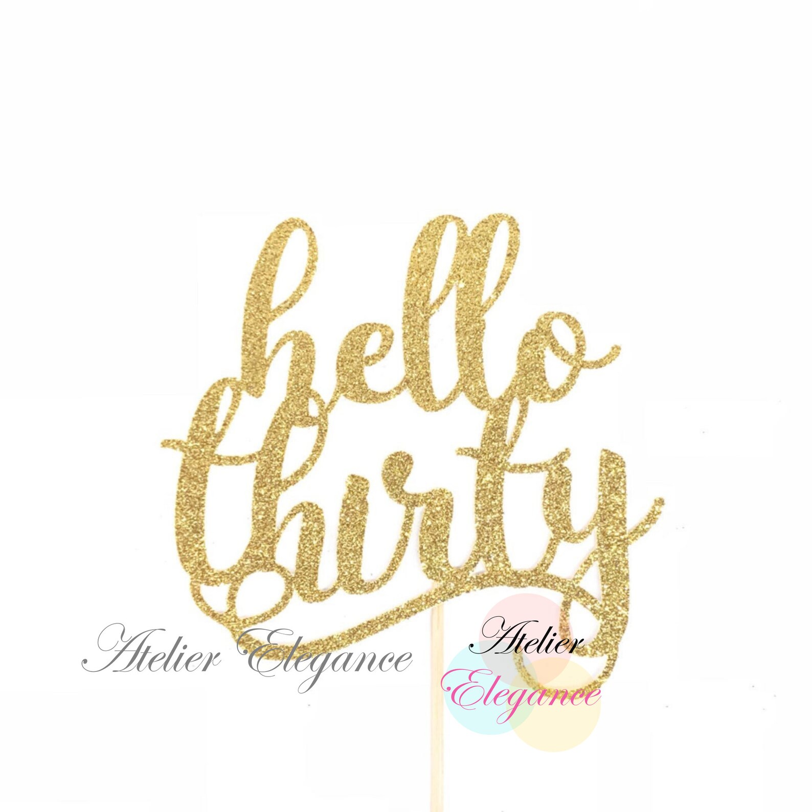 Hello 30 Cake Topper Hello Thirty Cake Topper 30th Birthday | Etsy