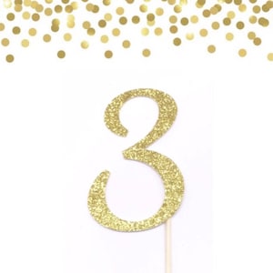 Lots Colors, 3 Cake Topper, Three Cake Topper, Third Birthday Cake Topper, 3rd Birthday Cake Topper, Baby Birthday Topper, 3 Centerpiece