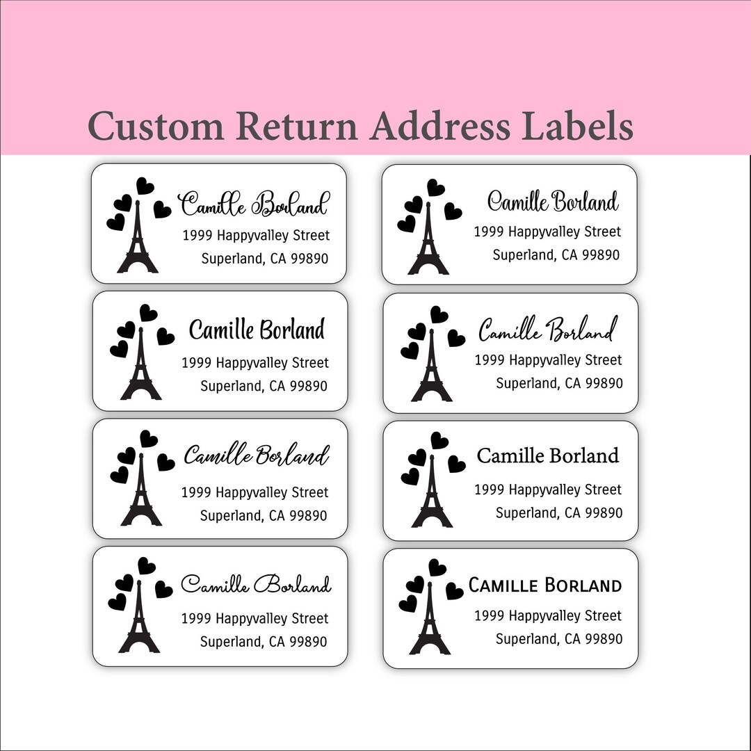 Return Address Label, Custom Label, Envelope Labels, Name Address ...