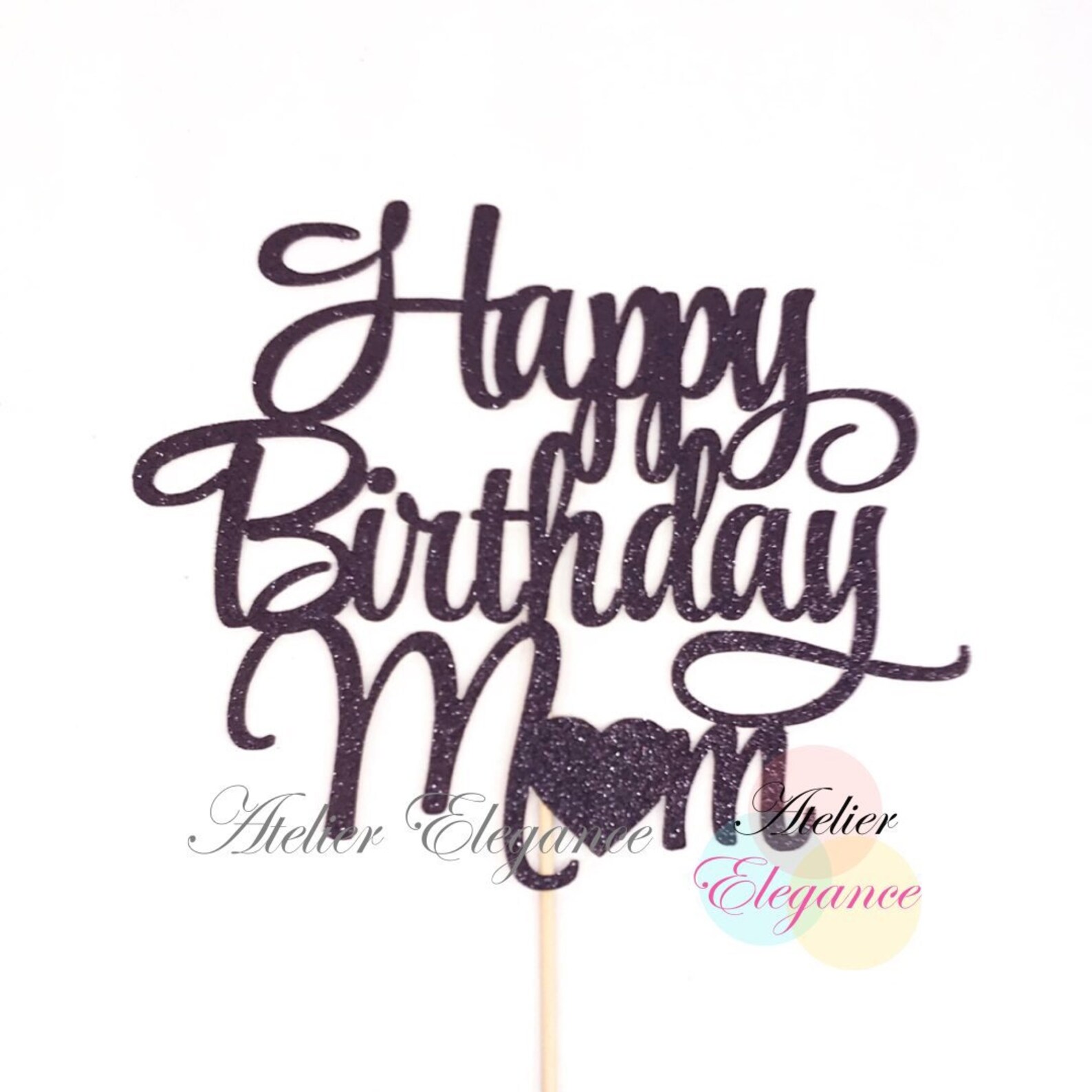 Happy Birthday Mom Cake Topper Mother's Birthday Cake Etsy Canada