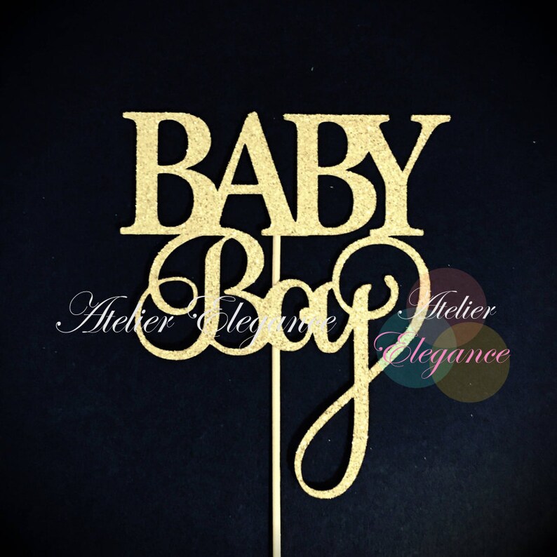 Baby Boy Cake Topper Baby Shower Cake Topper Gender Reveal Etsy