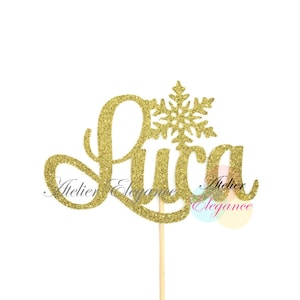 ANY NAME, Custom Name Cake Topper, Snowflake Cake Topper, Winter Baby Cake Topper, Winter Baby Birthday Cake Topper, Winter Baby Shower