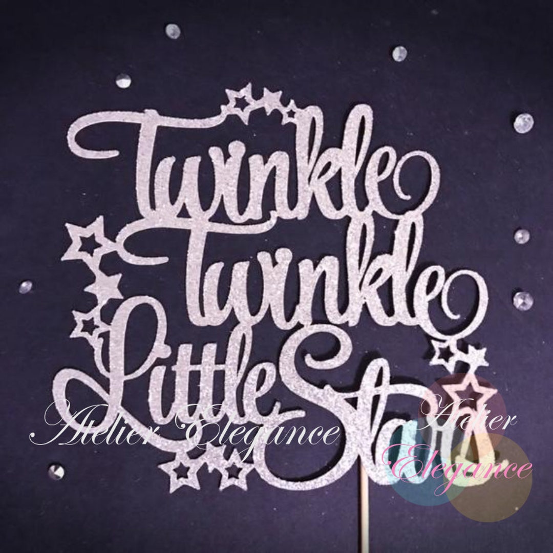 Twins Party, Twinkle Twinkle Little Stars Cake Topper, Little Star