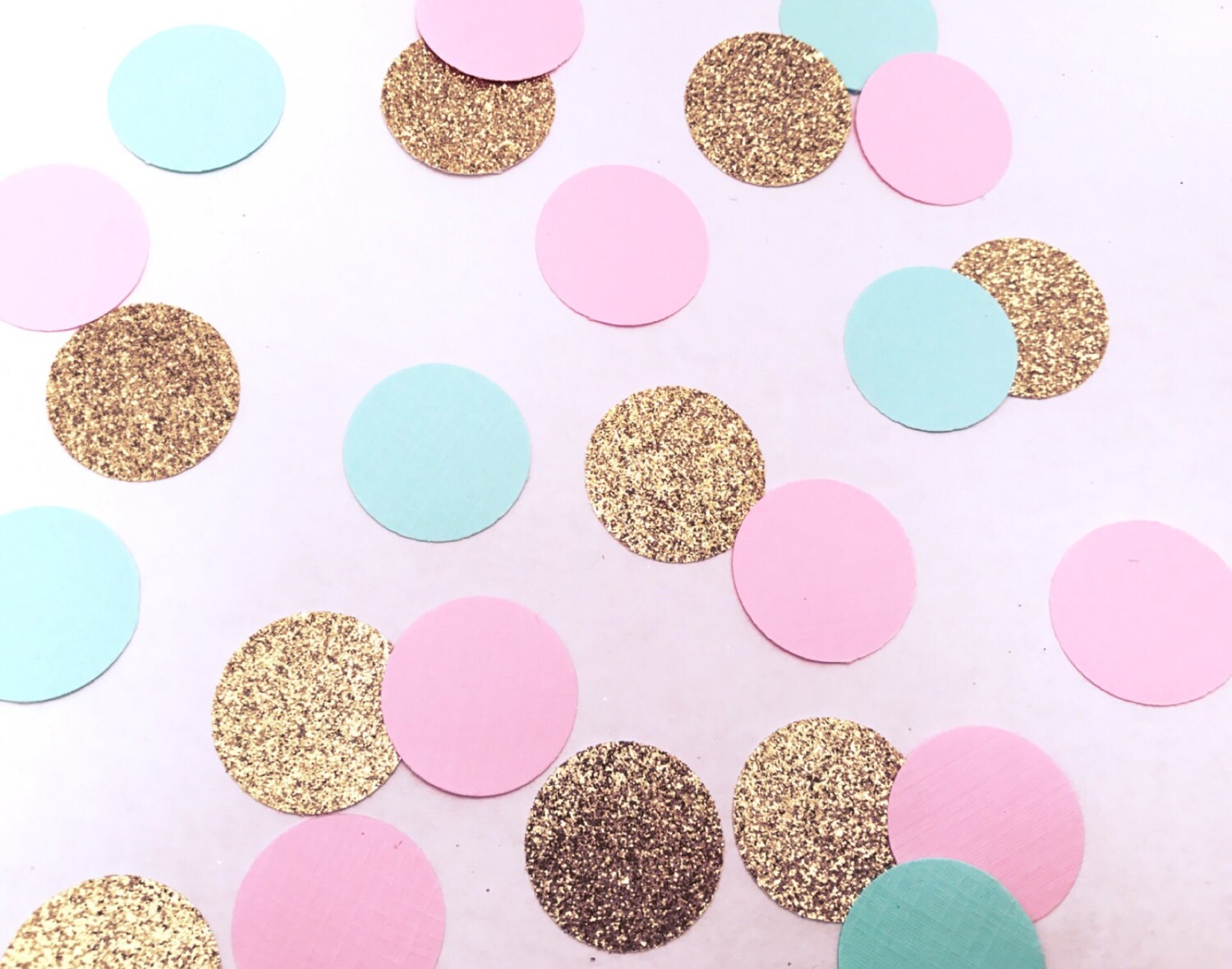 150 Pink Blue and Gold Glitter Confetti Baby Shower Confetti Etsy