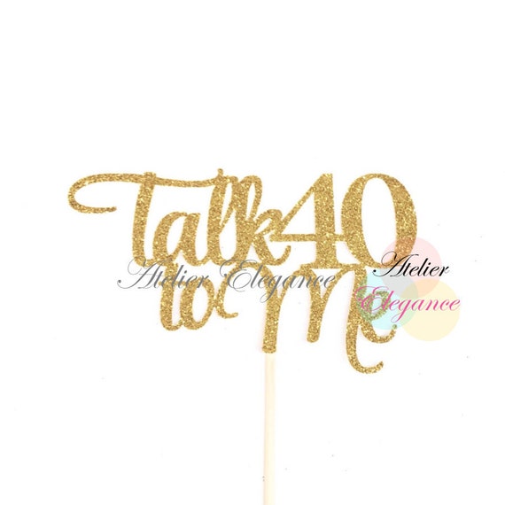 Talk Forty To Me Panneau En Papier Pailleté Doré Pour Homme