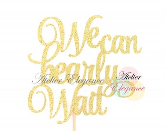 We can Bearly Wait Cake Topper, Bear Baby Shower Cake Topper, Bear Cake Topper, Mom to Be Cake Topper, Forest, Farmland, Bear Baby Shower