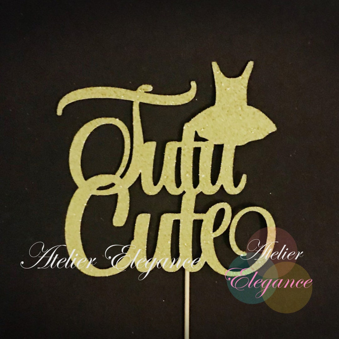 Tutu Cute Cake Topper, Two Cute Cake Topper, 2nd Birthday Cake Topper