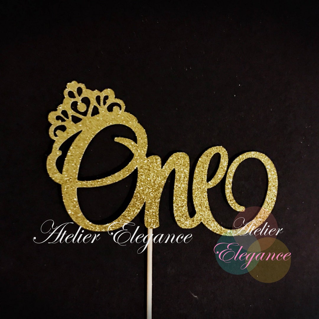 Princess One Cake Topper, One Cake Topper, 1st Birthday Cake Topper ...