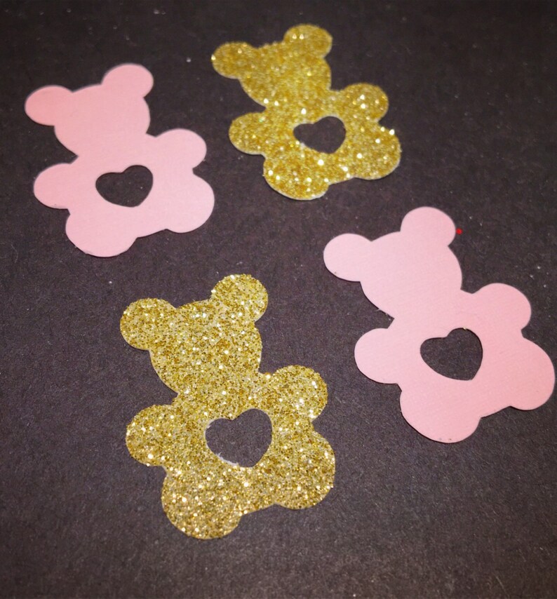 Bear Confetti Gummy Bear Confetti Teddy Bear Confetti Pink Etsy