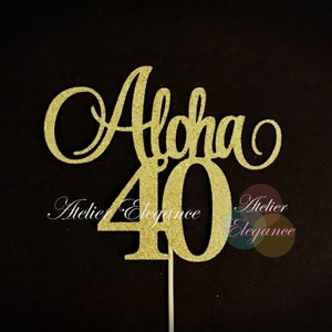 Aloha 40 Topper, Hello 40 Cake Topper, Tropical 40th Birthday Cake Topper, Tropical Birthday Party, 40th Birthday, Tropical Party Topper