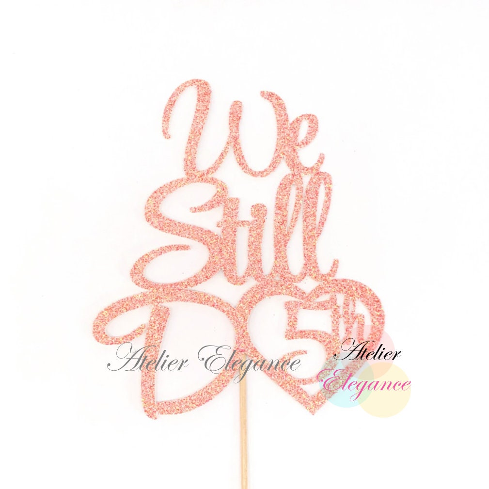 '5th' Birthday Cake Topper - Pink Number 5 Cake Decoration For Kids Party Or 5th Wedding Anniversary