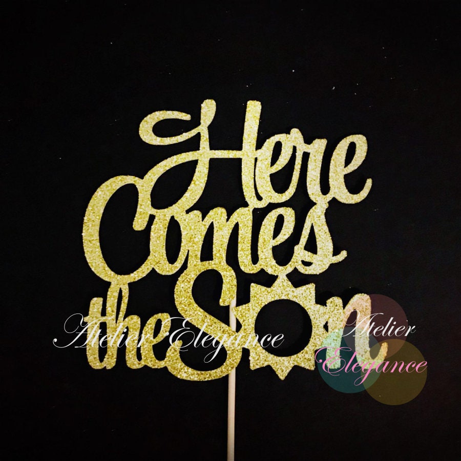 Here Comes the Son Cake Topper Sun Cake Topper Summer Etsy Canada