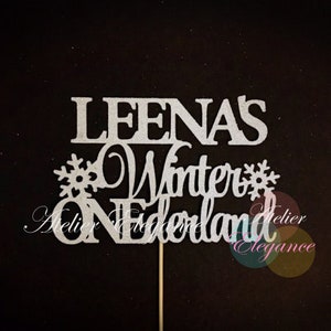 ANY NAME Winter Onederland Cake Topper, 1st Birthday Topper, Snowflake Cake Topper, Personalized Cake Topper, Little Snowflake, Christmas