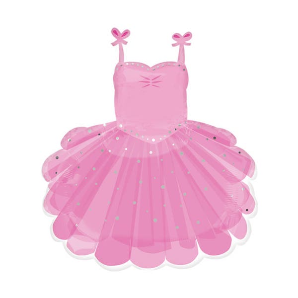 28" Ballerina Tutu Balloon, Foil Balloon, Ballerina Party Decor, Girls Birthday Balloon, Ballet Dress, Ballerina Decoration, Ballet Theme