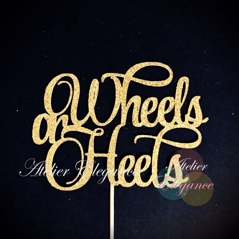 Wheels or Heels Cake Topper He or She Cake Topper Baby Etsy Canada