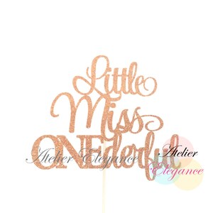 Little Miss Onederful Cake Topper, 1st Birthday Cake Topper, 1 Cake ...