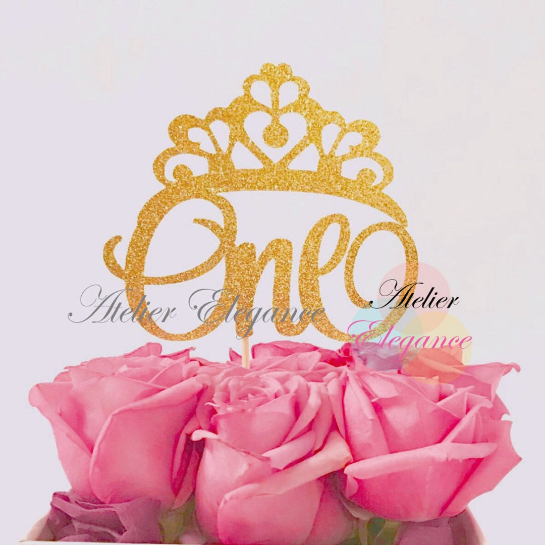 Princess One Cake Topper, First Birthday Topper, One Cake Topper, 1st ...