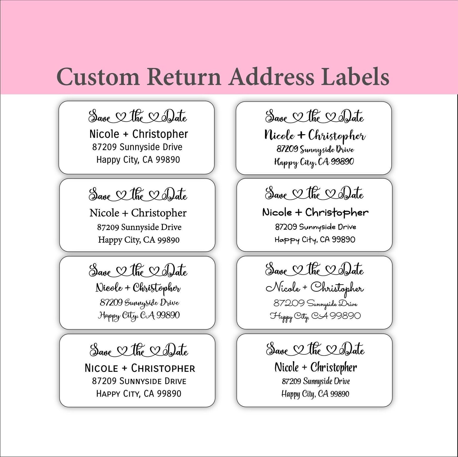 Save Labels Save the Date Label, Address Label, Wedding Address Labels, Return ...