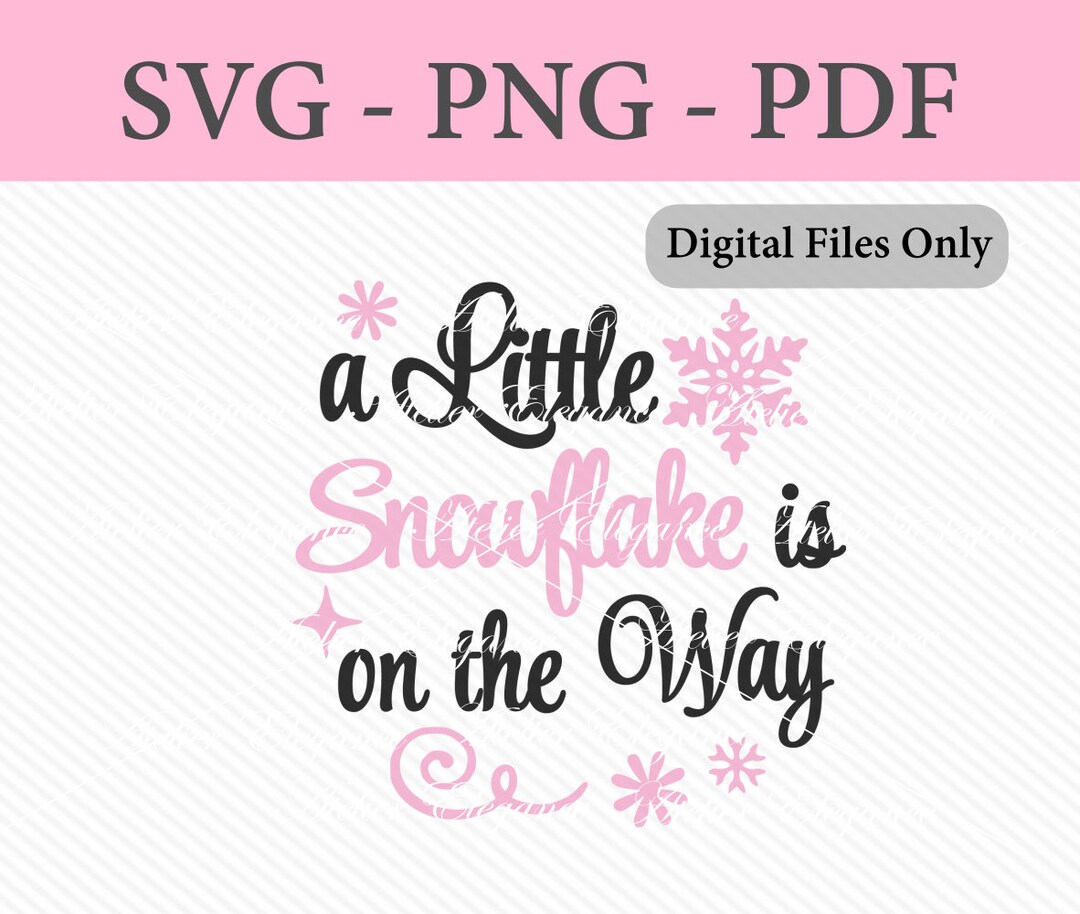 Tortenaufsatz 'A Little Snowflake Is On The Way' – Winter-Babyparty Deko