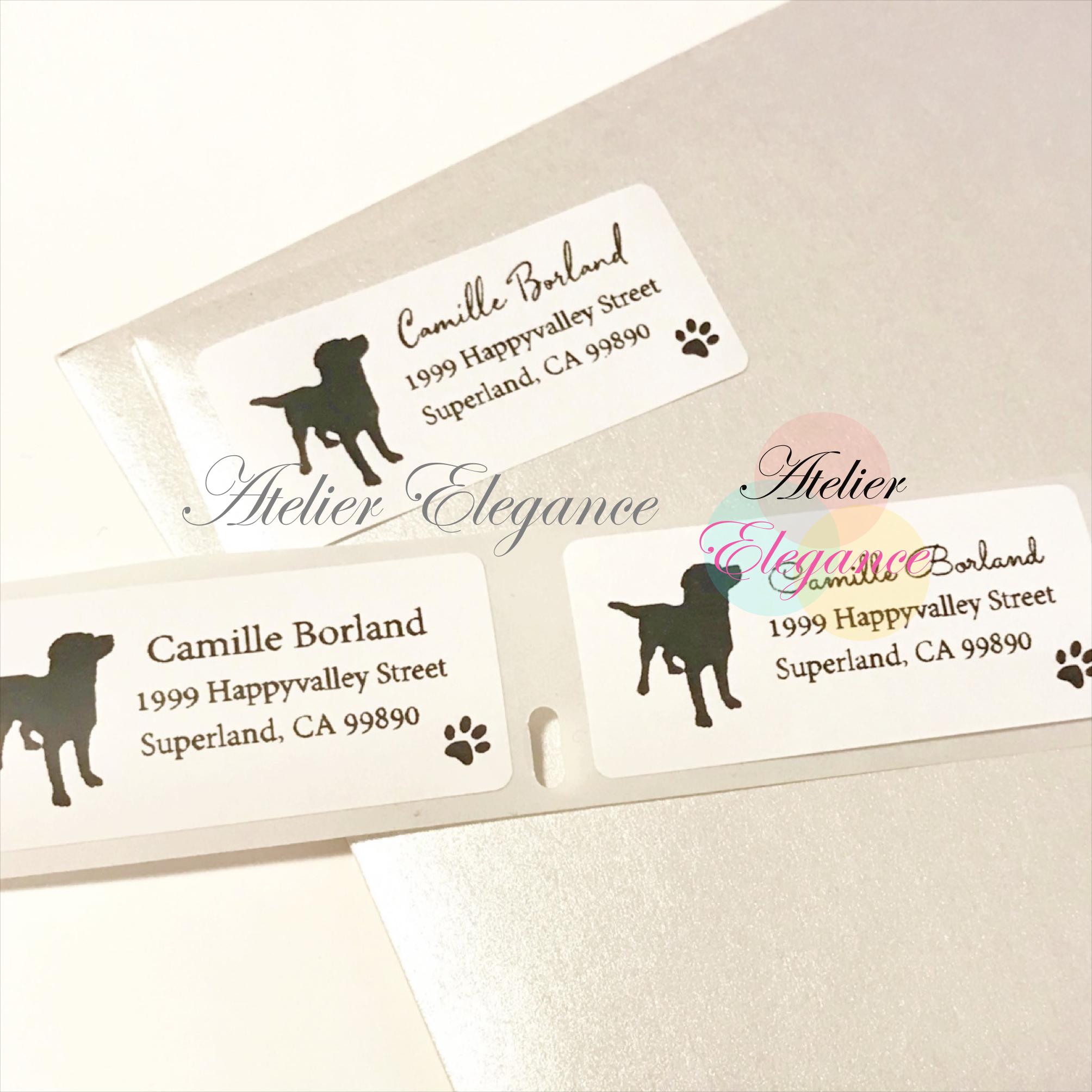Mailing Labels Dogs Dog Return Address Label, Custom Label, Envelope Labels, Name Address ...