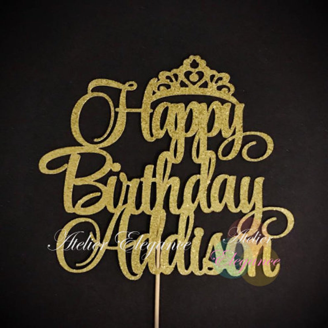 ANY NAME Tiara Cake Topper Princess Birthday Cake Topper Etsy Canada