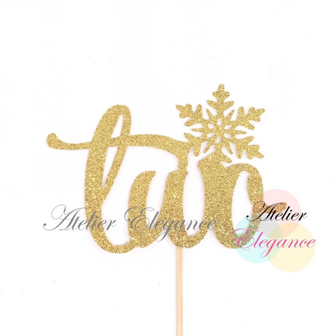 Two Cake Topper, Second Birthday Topper, Winter 2nd Birthday Cake ...