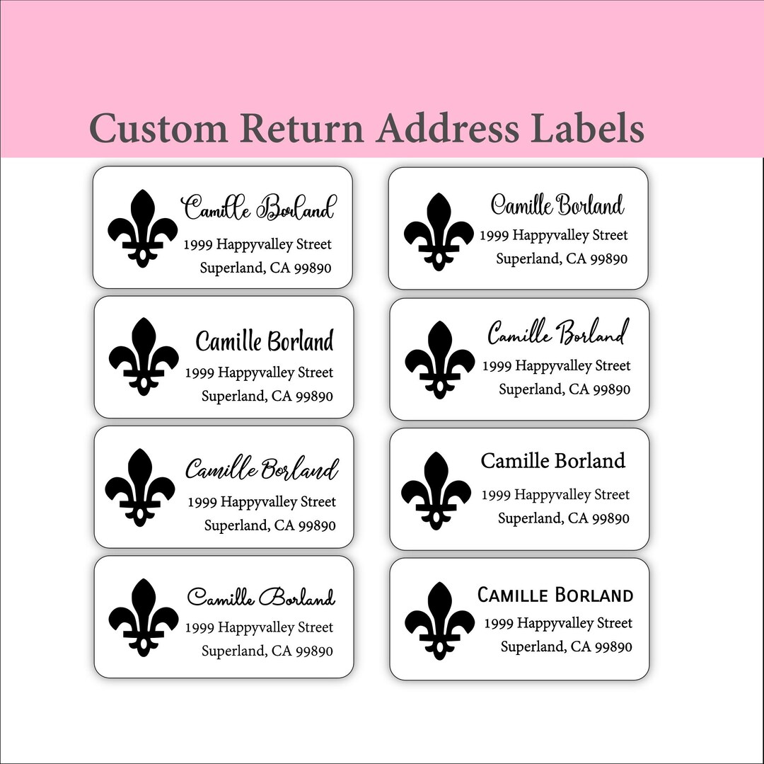 Return Address Label, Custom Label, Envelope Labels, Name Address ...