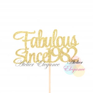 Fabulous Since 1982 Cake Topper, Birth Year Cake Topper, 43rd Birthday Cake Topper, 43 Cake Topper, Forty Three Topper, 43 enterpiece, 43