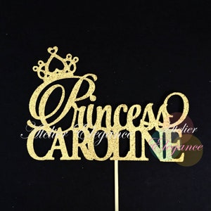 ANY NAME Tiara Cake Topper, Princess Birthday Cake Topper, Princess Baby Shower Cake Topper, Baby Girl Birthday Topper, 1st Birthday Topper