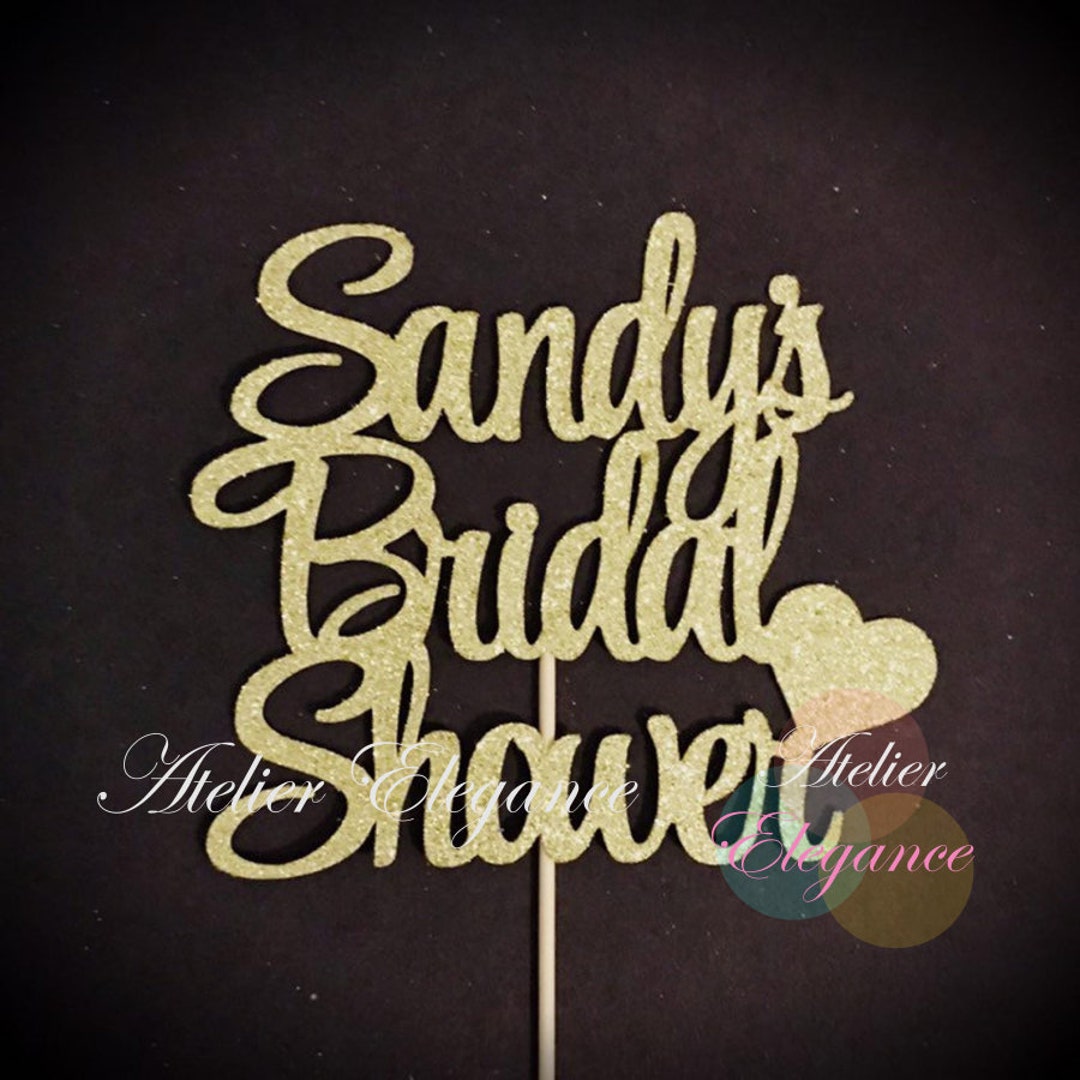 Any Name Bridal Shower Cake Topper, Future Mrs Cake Topper, Bride to Be