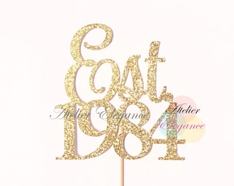 Established In 1984 Cake Topper, Est 1984 Cake Topper, Birth Year Cake Topper, 42nd Birthday Cake Topper, Forty Two Topper, 42 Cake Topper