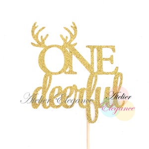 Onedeerful Cake Topper, Deer One Party, Deer One Cake Topper, Deer 1st Birthday Party, Woodland Birthday Topper, Baby Deer Cake Topper, One