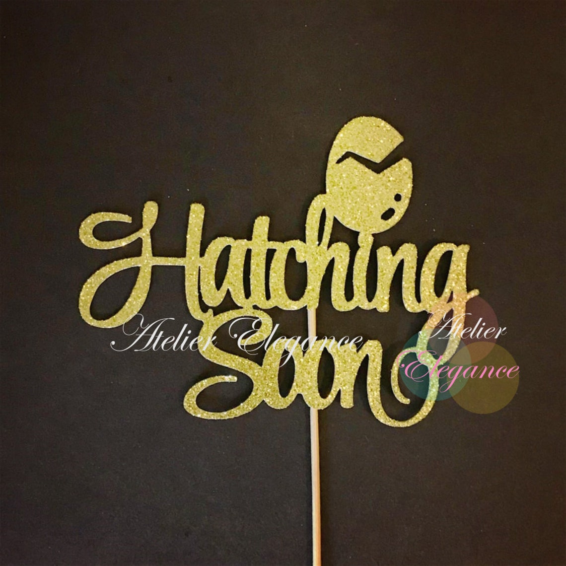 Hatching Soon Cake Topper, Baby Shower Cake Topper, Easter Baby Shower ...