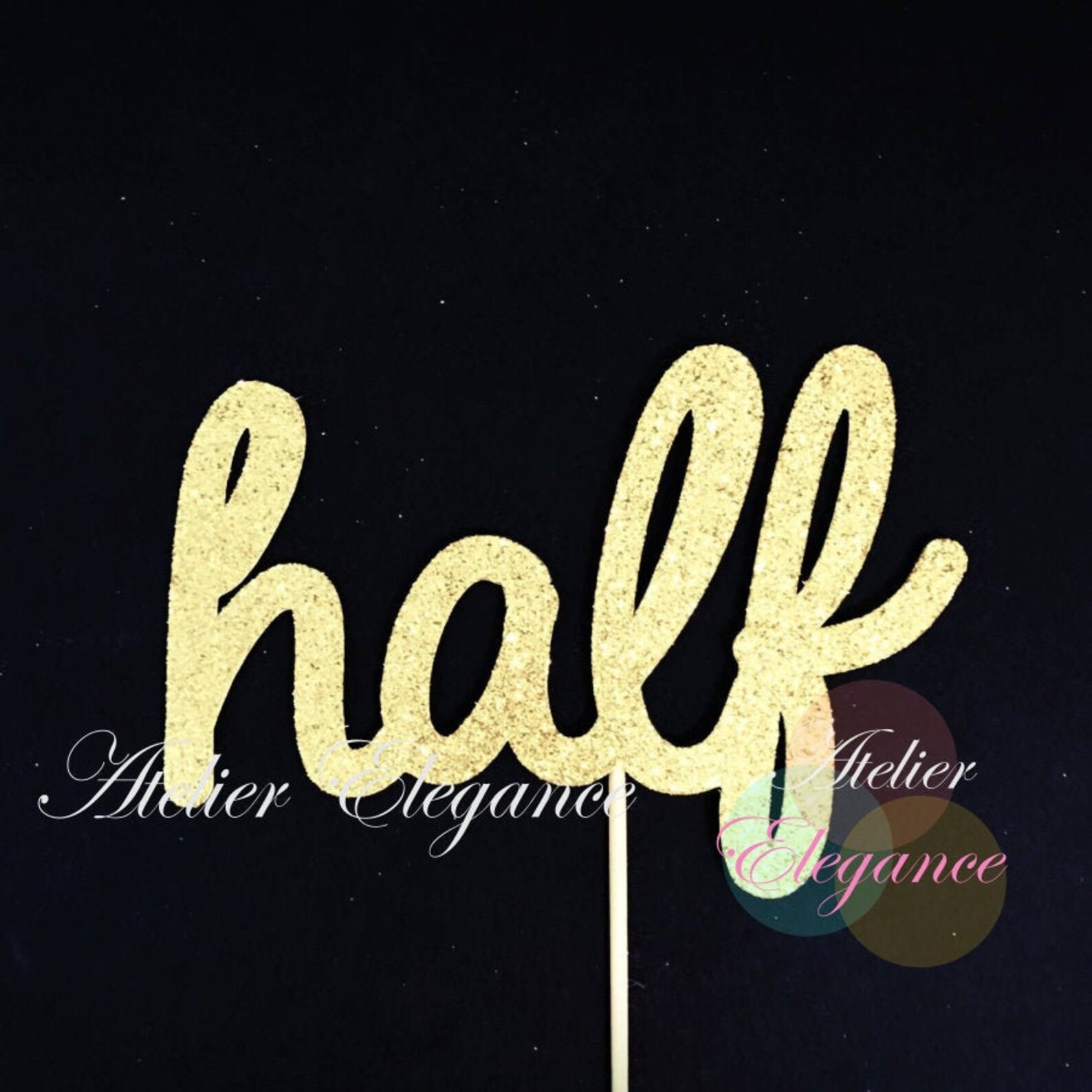 Half Cake Topper Half Birthday Cake Topper 1/2 Birthday Cake Etsy