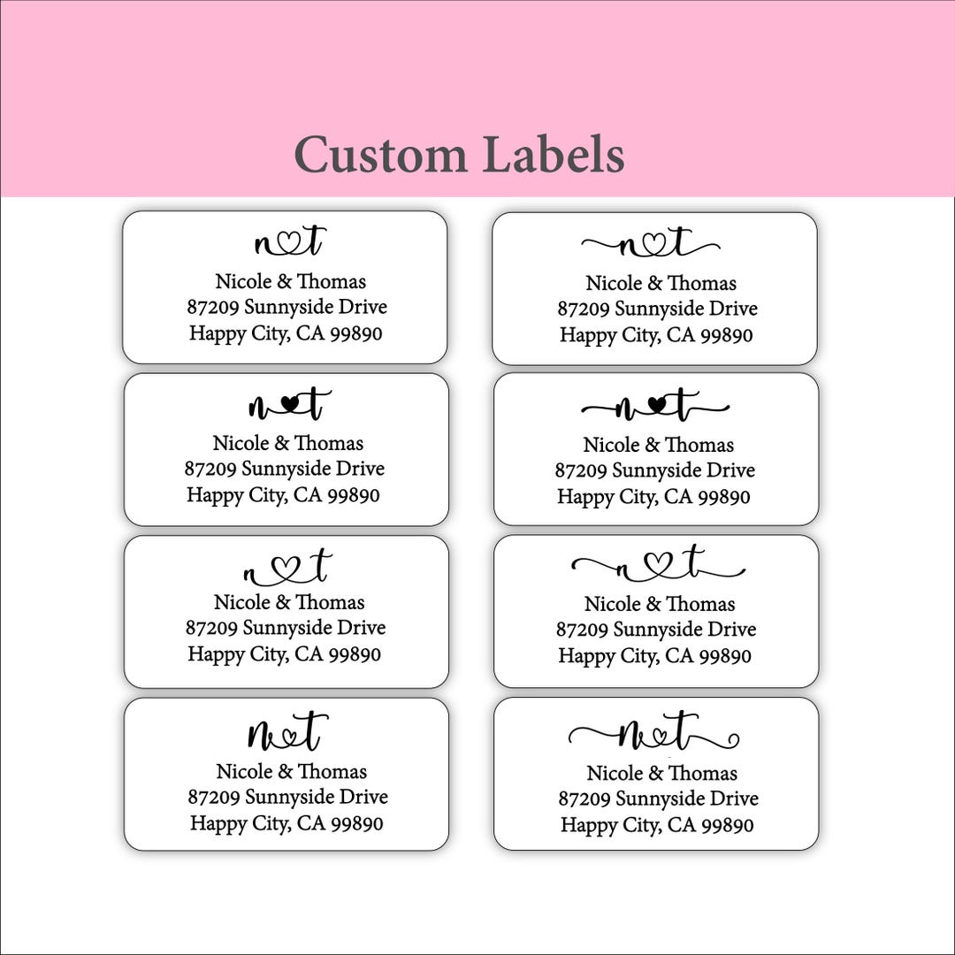 Address Label, Envelope Labels, Return Address Label, Custom Label ...